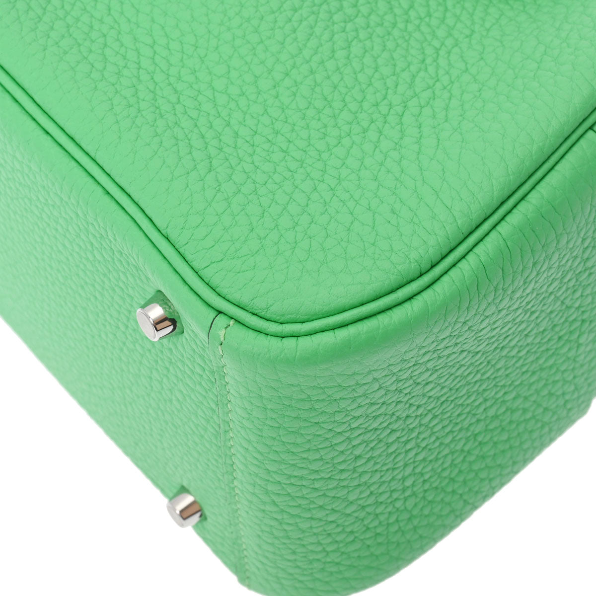 Hermes Lindy Mini Vert Comic 0Z Palladium Hardware Taurillon Clemence Shoulder Handbag 2023 Stamp B [New]