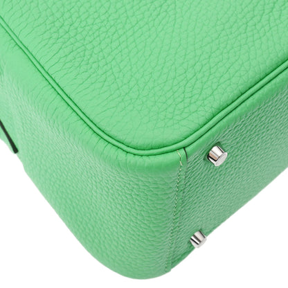 Hermes Lindy Mini Vert Comic 0Z Palladium Hardware Taurillon Clemence Shoulder Handbag 2023 Stamp B [New]