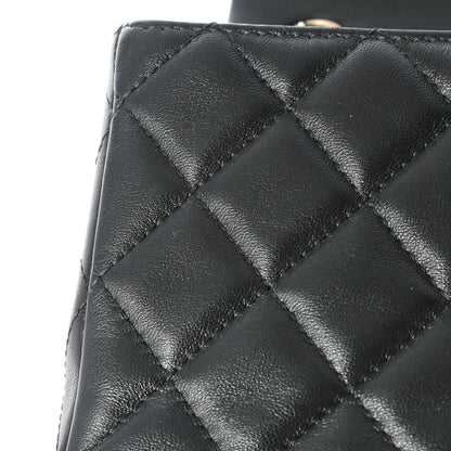 Chanel Quilted CC Classic Flap Mini 20cm Chain Shoulder Bag A69900 Lambskin Leather Black [Used]