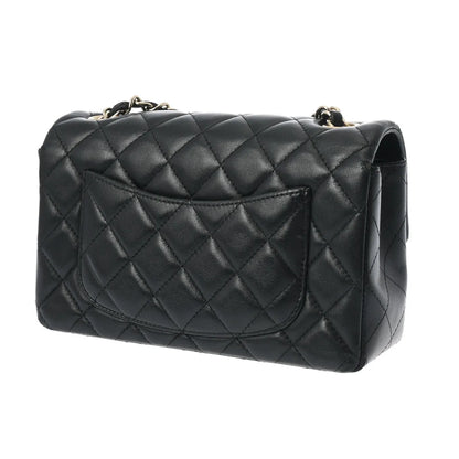 Chanel Quilted CC Classic Flap Mini 20cm Chain Shoulder Bag A69900 Lambskin Leather Black [Used]