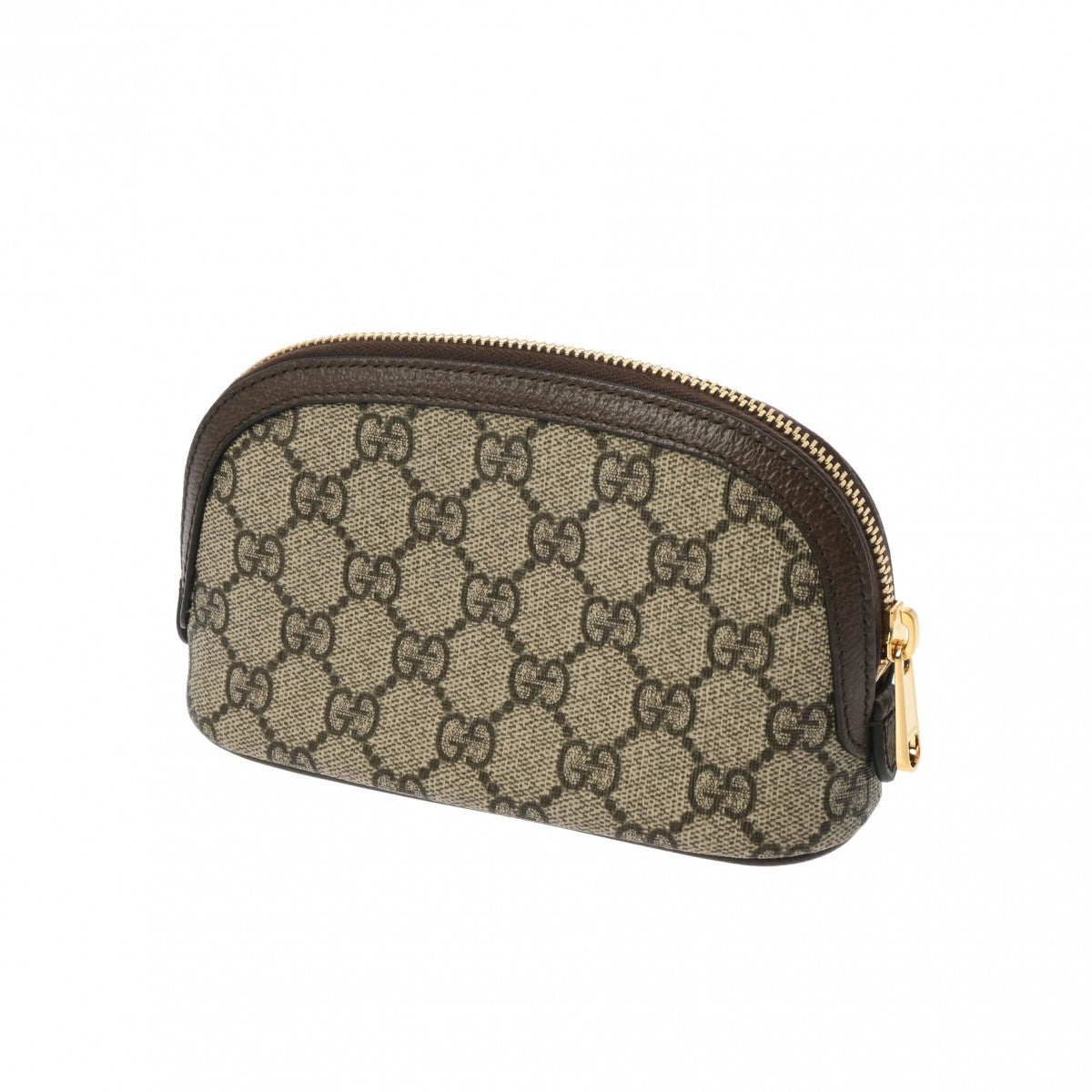 Gucci Ophidia GG Supreme Medium Cosmetic Bag Pouch 625550 Canvas Leather Brown [Unused]