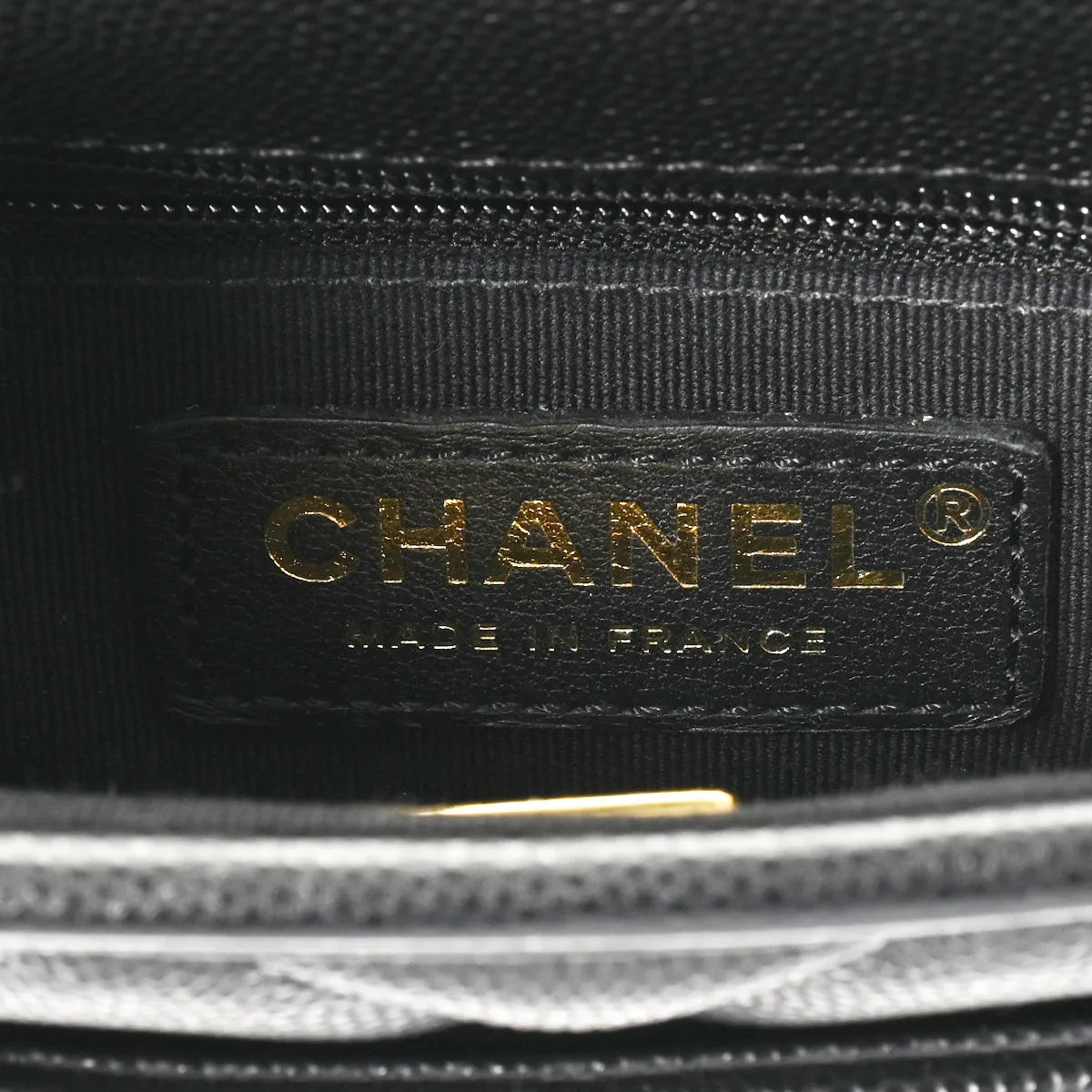 Chanel CC Quiilted Small Top Handle Flap Chain Shoulder Bag AS3652 Grained Calfskin Black [Used]