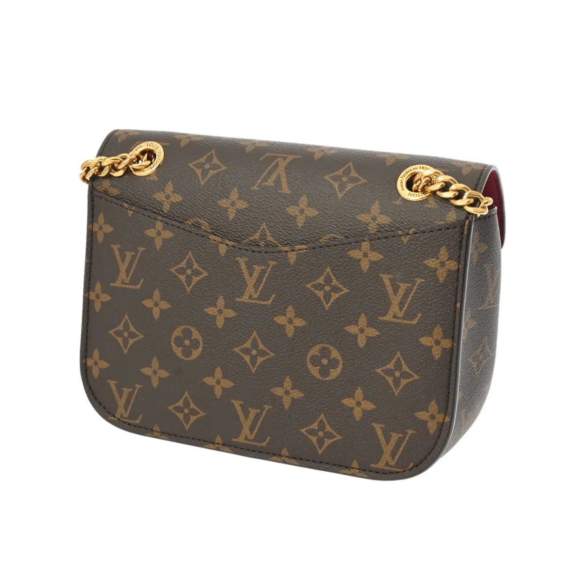 Louis Vuitton LV Passy Chain Shoulder Bag M45592 Monogram Brown Women's Bag [Used]