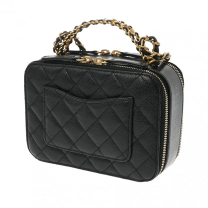 Chanel Quilted CC Small Vanity Case Chain Shoulder Bag 2023SS AS3222 Grained Calfskin Black [Used]