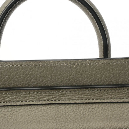 Celine Nano Luggage Shoulder Handbag 168243 Calfskin Leather Grey [Used]