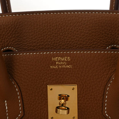 Hermes Birkin 35 Top Handle Handbag Tote Bag Togo Leather Gold Color 2018 Stamp C [Used]