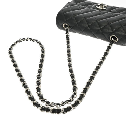 Chanel Matelasse Classic Single Flap Mini Chain Shoulder Bag CF20 CC Caviar Leather Black GHW [Used]