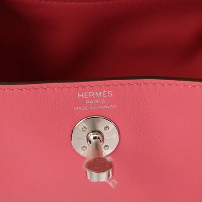 Hermes Mini Lindy Shoulder Handbag Swift Leather Rose Azalee Palladium Hardware Stamp U 2022 [Used]