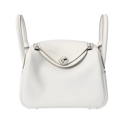 Hermes Mini Lindy SHW Shoulder Handbag Swift Leather Griper Grimeyer White Gray Stamp W 2024 [Unused]