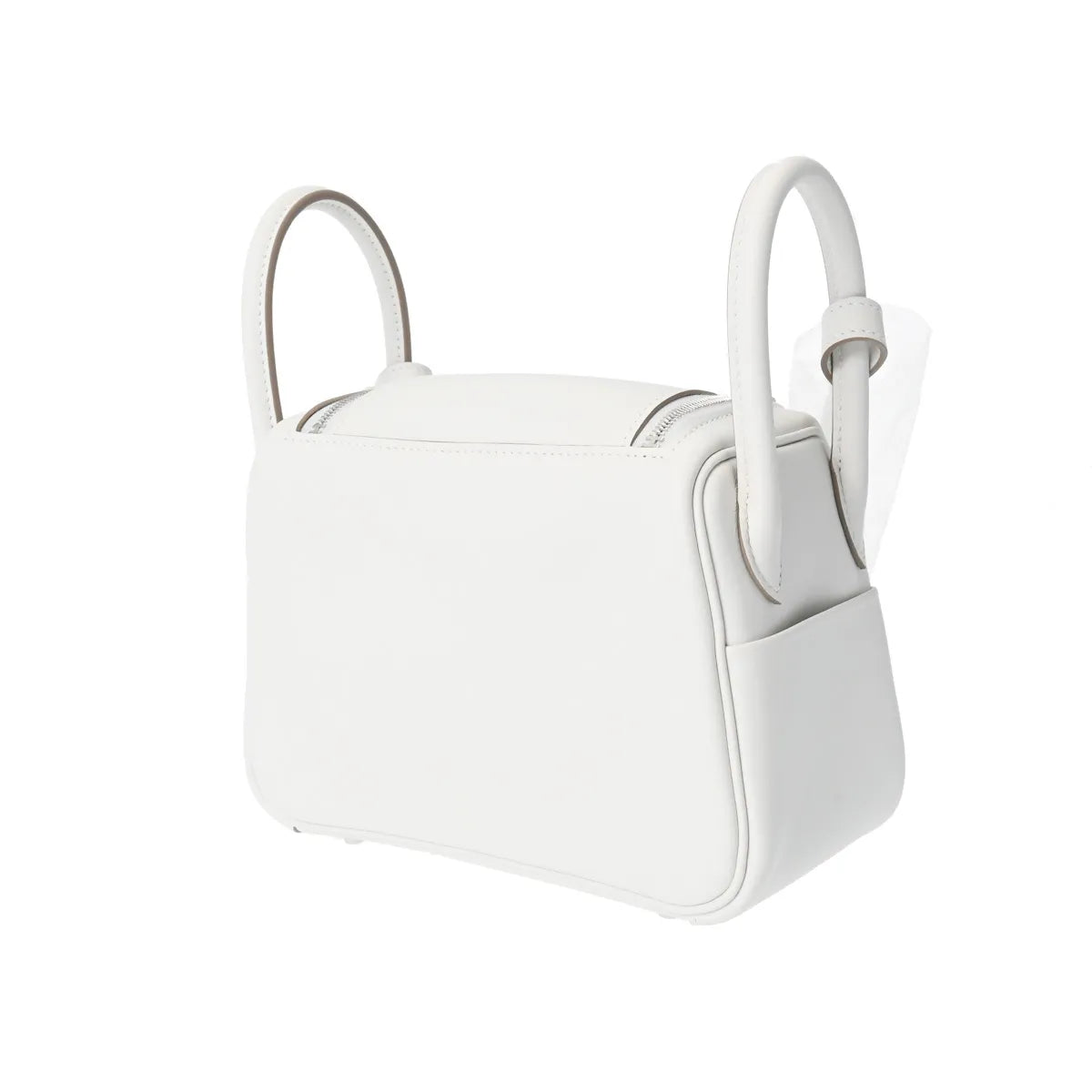 Hermes Mini Lindy SHW Shoulder Handbag Swift Leather Griper Grimeyer White Gray Stamp W 2024 [Unused]