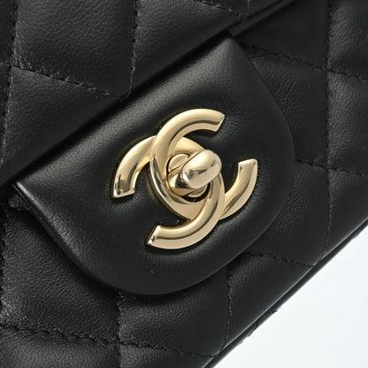 Chanel Matelasse Classic Flap Mini CC CF Chain Shoulder Bag 20cm A69900 Lambskin Black GHW [Unused]