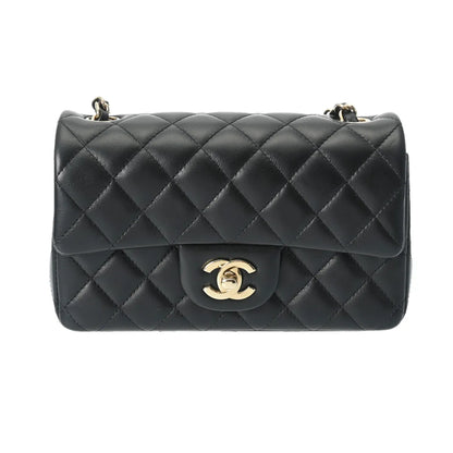 Chanel Matelasse Classic Flap Mini CC CF Chain Shoulder Bag 20cm A69900 Lambskin Black GHW [Unused]