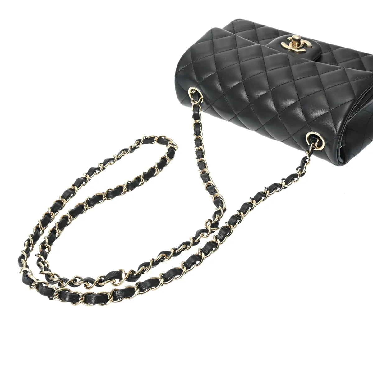 Chanel Matelasse Classic Flap Mini CC CF Chain Shoulder Bag 20cm A69900 Lambskin Black GHW [Unused]