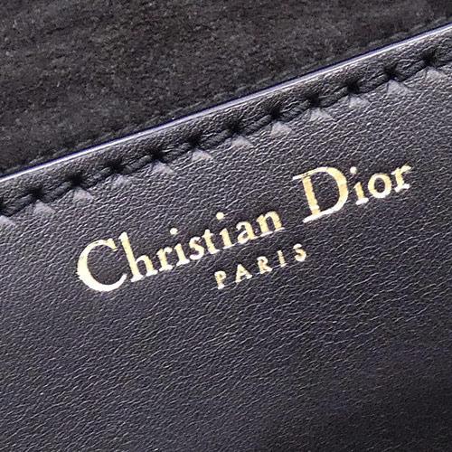 Christian Dior CD Addict 2 way Shoulder Handbag Leather Black [Used]