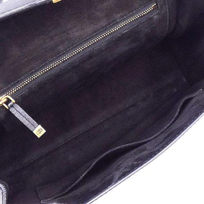 Christian Dior CD Addict 2 way Shoulder Handbag Leather Black [Used]