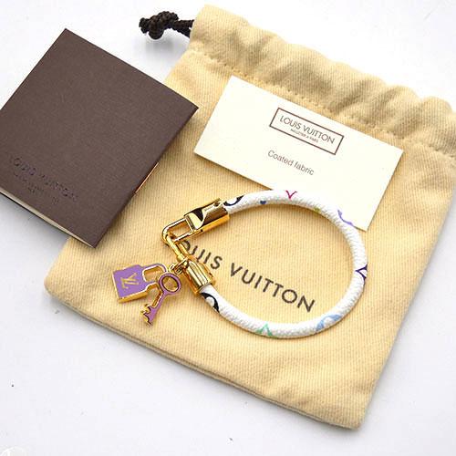 Louis Vuitton LV Luck It Bracelet M6604 Monogram Multicolor White [Used]