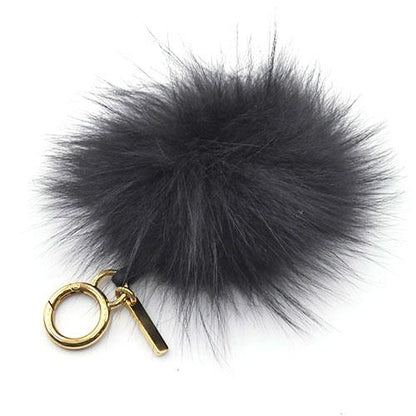 Fendi Monster Eyes Bag Charm Keychains Fur Black