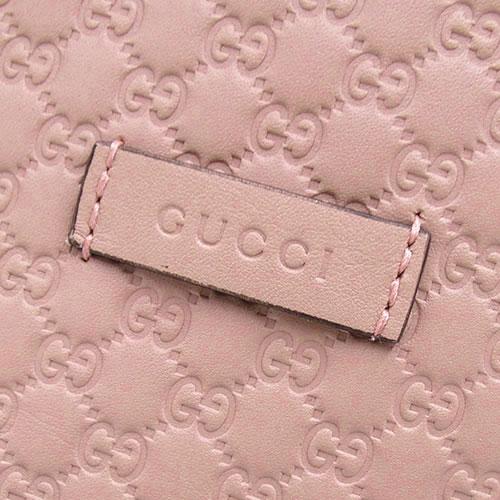 Gucci GG Micro Guccisima Handbag 449663 Calfskin Leather Pink [Used]