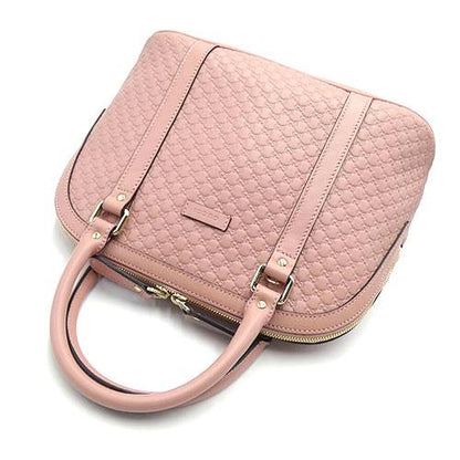 Gucci GG Micro Guccisima Handbag 449663 Calfskin Leather Pink [Used]