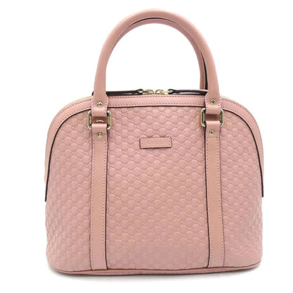 Gucci GG Micro Guccisima Handbag 449663 Calfskin Leather Pink [Used]