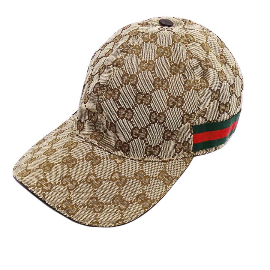 Gucci GG Canvas Baseball Cap L59 Sherry Line Beige 200035