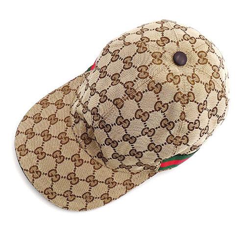 Gucci GG Canvas Baseball Cap L59 Sherry Line Beige 200035