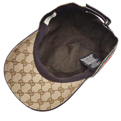 Gucci GG Canvas Baseball Cap L59 Sherry Line Beige 200035