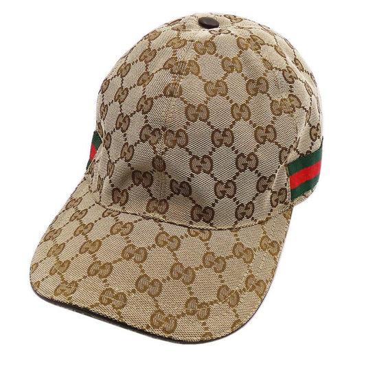 Gucci GG Canvas Baseball Cap L59 Sherry Line Beige 200035