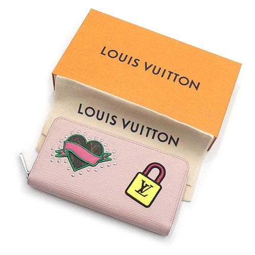 Louis Vuitton LV Epi Leather Stories Women's Zippy Around Long Wallet Pink M63377