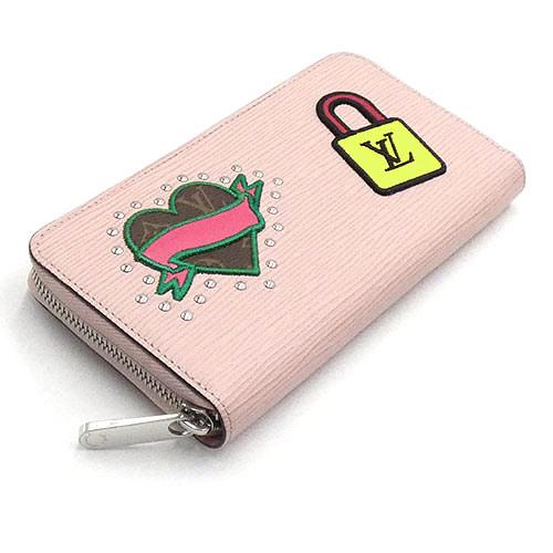 Louis Vuitton LV Epi Leather Stories Women's Zippy Around Long Wallet Pink M63377