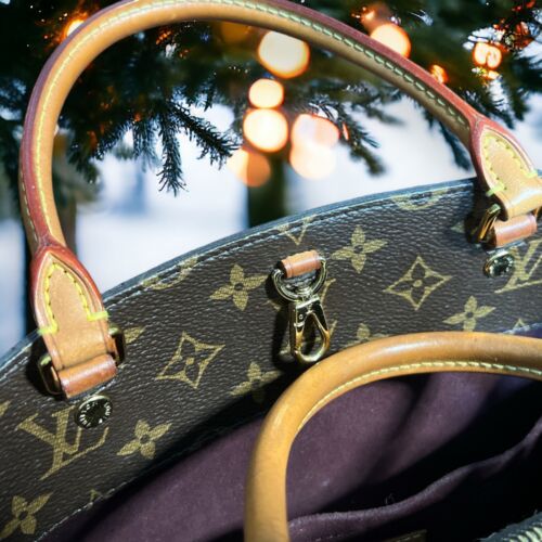 Louis Vuitton LV Montaigne MM Shoulder Handbag M41056 Monogram Brown [Used]